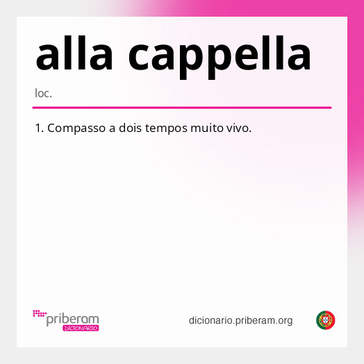 Significado de alla cappella